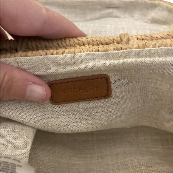 WITCHERY Wicker Basket Bag with Great Leather Trim-ADORABLE! - Picture 8 of 9